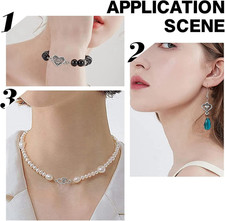 100pcs 10 Styles Assorted Connector Charms Antique Silver Heart Charms Double...