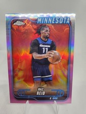 2025 Topps Chrome Naz Reid #43 Minnesota Timberwolves Pink Refractor