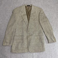 Bert Pulitzer Sports Coat Mens 42R Pure Silk Light Brown Blazer Jacket 100 Silk