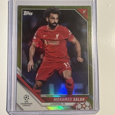 2021-22 Topps UEFA UCL Mohamed Salah Yellow Foil #’d 75/250 Liverpool
