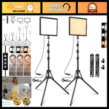 Dimmable Bi-Color LED Photo Video Light Kit 2-Pack with Tripod for YouTube  Tik