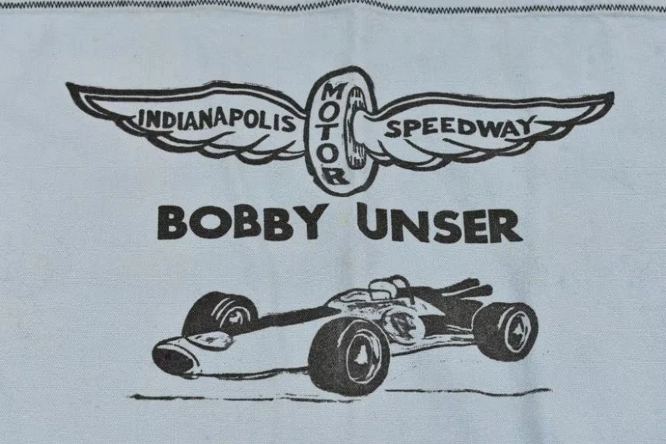 ¡Bolso Landry Indy 500 Race Owned años 70 de Bobby Our! Indycar Racing 3X victorias propiedad con certificado de autenticidad Foto 2 de 4