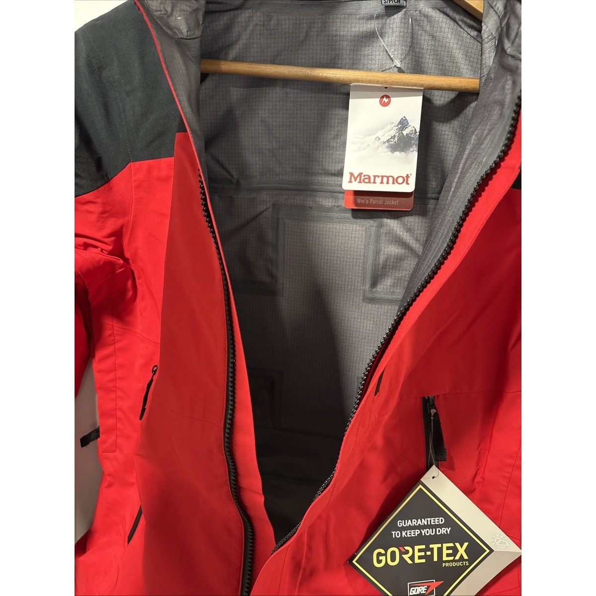 MARMOT Ski Patrol Womens S Gore-Tex Pro Red/Black Jacket/Parka