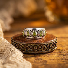 Natural Peridot Ring 925 Sterling Silver Ring Handmade Women Ring Gift For Her