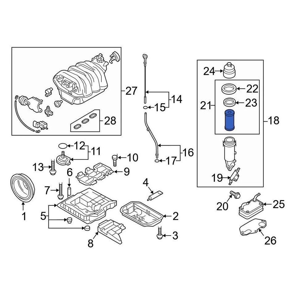 For Audi Q7 2011-2015 Audi 06E115562C Engine Oil Filter Element - Image 4 of 4