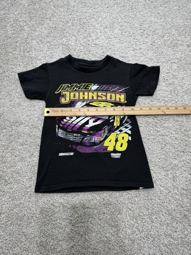 Y2K Nascar Graphic T-Shirt Youth Child Size XS Toddler Black Jimmie Johnson - Picture 5 of 7