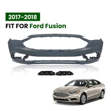 New Front Upper Bumper Cover Kit For 2017 2018 Ford Fusion Primed w/ Bracket
