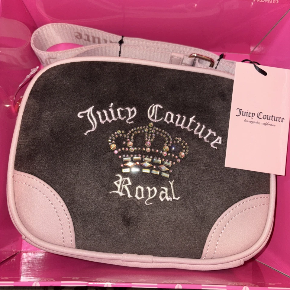 JUICY COUTURE наследия камеры сумка шоколад в коробке подарочный набор с бумажник новый с Ярлыками Дамская сумка - Изображение 2 из 4