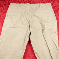 Carhartt Work Pants Men's 42x30 Relaxed Fit Twill 5-Pocket Dark Khaki BN0095-M