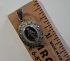 Vintage 925 Sterling Silver Madonna Virgin Mary Pendant Signed Ann Gale — photo 5