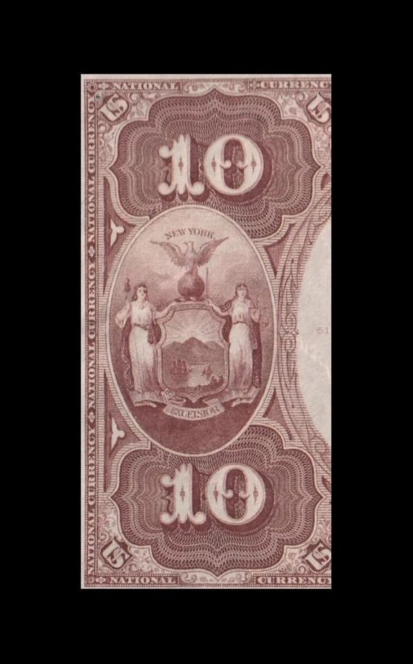 INCREDIBLE 1882 $10 NATIONAL BROWN BACK PMG CHOICE UNCIRCULATED 64 - Image 4 of 4