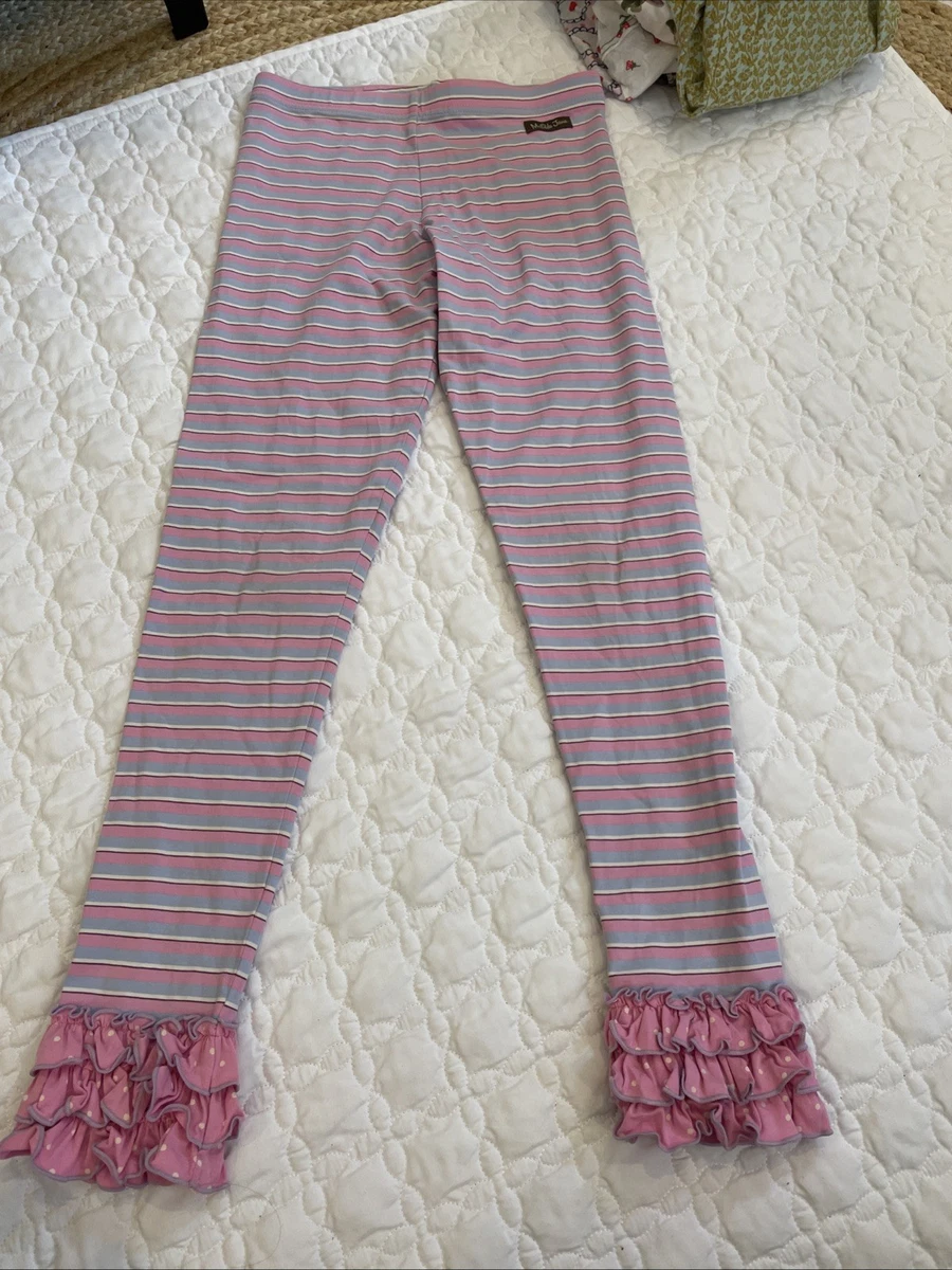Legging Matilda Jane Fille – Taille 12 – Coton Bleu Rose à Pois – Neuf Avec étiquette