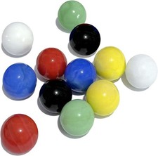 60 Pieces 0.63 Inch Glass Marbles for Marbles Game, Home Decoration, 6 Colors