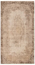 Vintage Hand-knotted Runner Rug 3'9" x 7'1" Traditional Oriental Wool Carpet