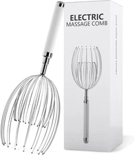 Head Massager Scalp, Electric Scalp Massager with 20 Metal Fingers – Silver