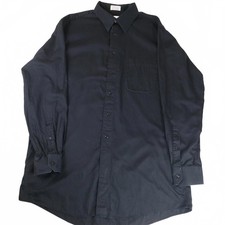 Murano Men's Classic Black Button-Up Dress Shirt 16 1/2-35