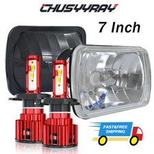 Fits Toyota Tacoma 1995 1996 1997 130w 7x6inch Square Led Halo Headlight H4 Pair