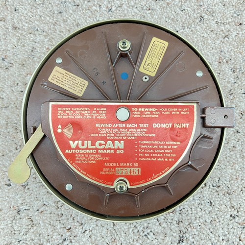 MCM Vulcan Autosonic Mark 50 Bell Fire Alarm Mid Century TESTED WORKS - Picture 12 of 14