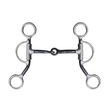 SNAFFLE BIT Stainless Steel Swivel 5" Broken Sweet Iron Mouth 6.5" Swivel Shanks