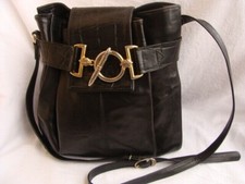 Sac Texier cuir noir sac cuir maroquinerie Leather Texier Bags, Made In France