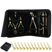 All in One Hair Extension Tools Kit Tape in  Micro Beads Pliers - My Hair Tools