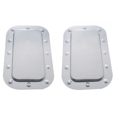Kenworth Stainless Steel Vent Door Cover and Dimpled Trim Set 