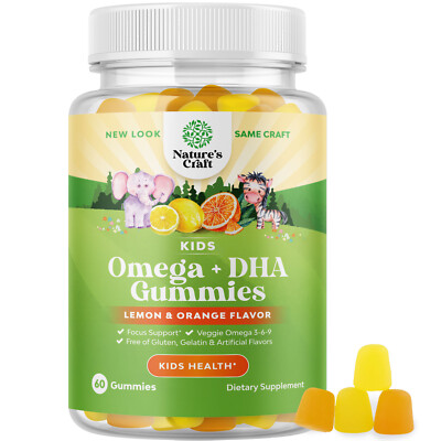Omega 3 Gummies for Kids, Tasty & Delicious - Perfect DHA Omega 3,6,9 Gummies