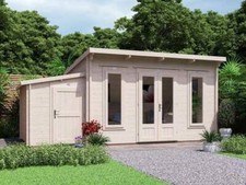 Log Cabin Kit Garden Office Summer House Shed Terminator 5.5x3m Dunster House