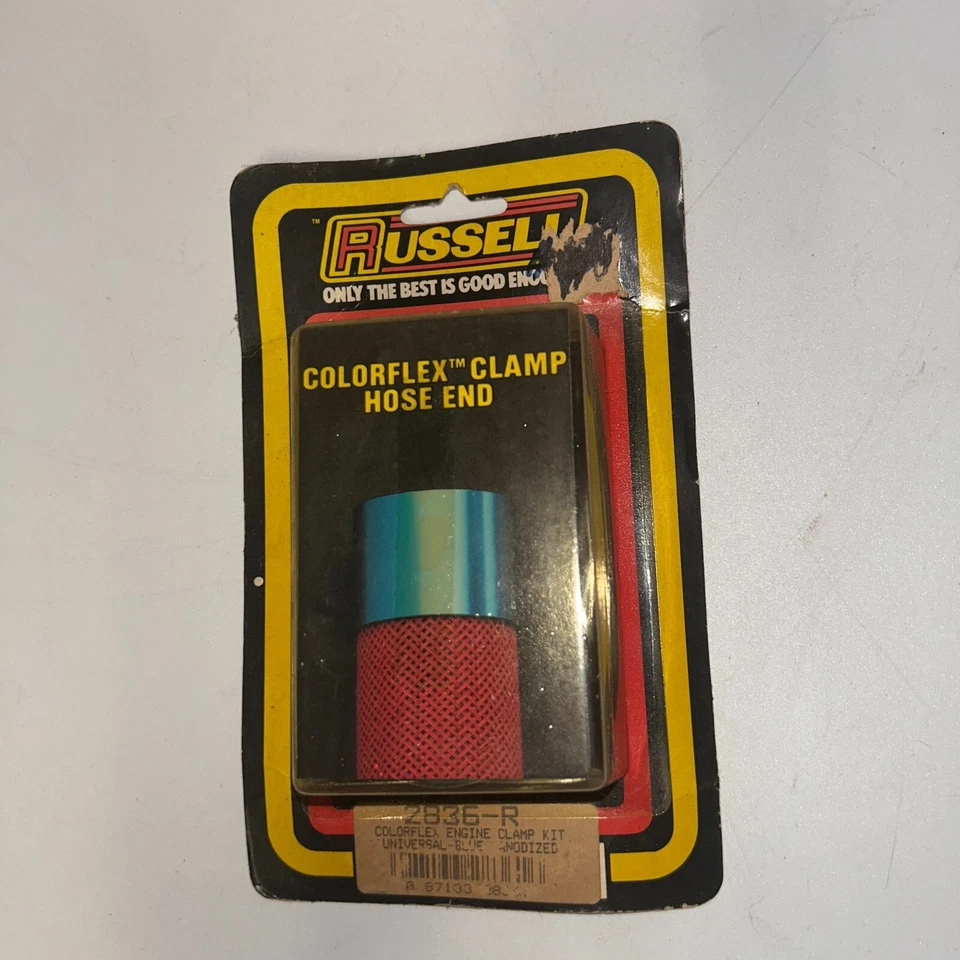 Vintage NOS Russell Colorflex Clamp Hose End KIT RED Aluminum 10 Pieces NIB - Image 4 of 4