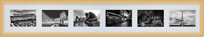 Collage Holz Bilderrahmen Galerie mit Passepartout für 6 Bilder  10x15 13x18 