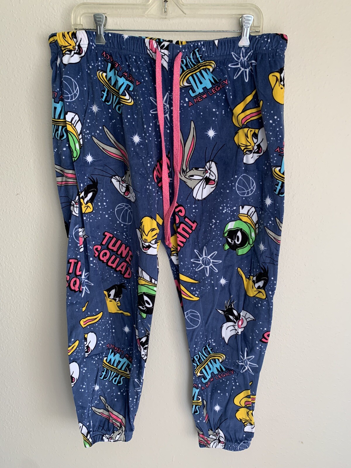 XL Space Jam Lola Bugs Bunny Pajama Jogger Pants Loun… Gem