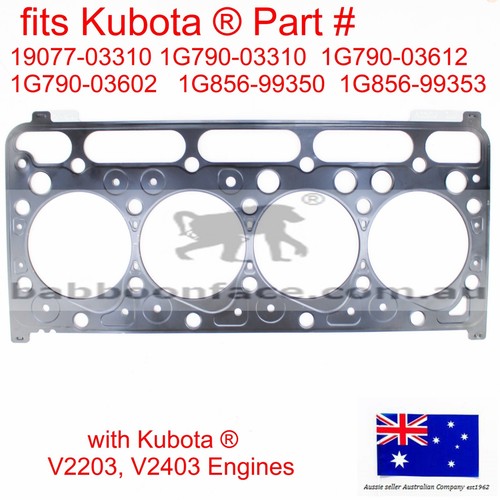 for Kubota Cylinder Head Gasket 1G790-03312 U45ST R520 KJ-T210VX KJ-S150VX 1830 - Foto 1 di 12