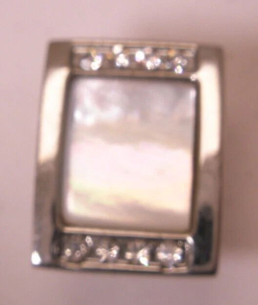 Prendedor de solapa vintage blanco con diseño de madreperla y diamantes de imitación s95 Foto 3 de 4