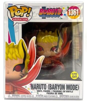 Funko Pop! Boruto NNG 6'' Naruto Baryon Mode GITD #1361 with POP Protector