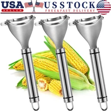One-Step Corn Peeler Thresher Tool Kitchen Cob Kerneler Cutter Stripper Remover