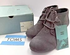 TOMS Forged Iron Grey Suede Women Kala Bootie Size: 7.5 New w/Tags and Box