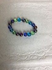 Handmade Beaded Multi colored "Mystic" hue bracelet by Galloway & Carter