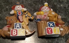 Vintage Clown wall plaques Burwood 3136 ABC XYZ blocks baby nursery kids room
