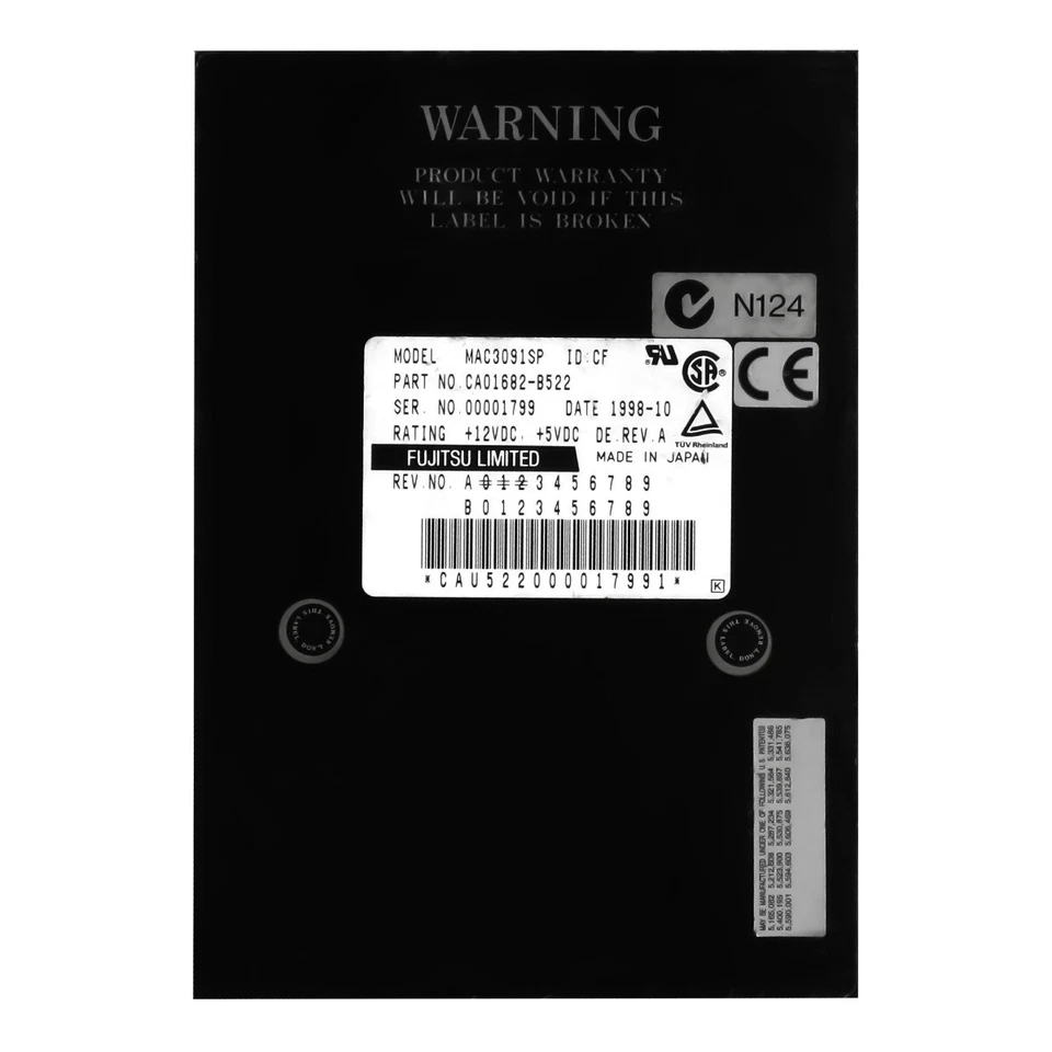 Disque Dur Fujitsu CA01682-B522 MAC3091SP 9.1GB 10K Ultra Large SCSI 3.5 " - Image 3 of 3