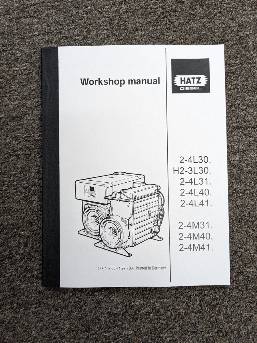 Hatz 2-4L30 H2-3L30 2-4L31 2-4L40 2-4L41 Diesel Engine Service