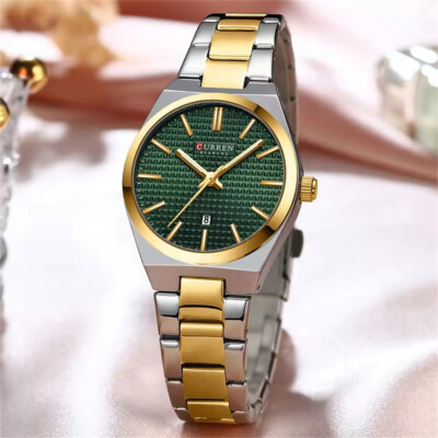 CURREN Women Watch Office Ladies Wristwatch Luminous Hands Steel Quartz Watch