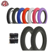 ALTALINE BICYCLE WIRE BEAD 12" 1/2" x 2 1/4" TIRES COMP III BMX TREAD W/ TUBES.