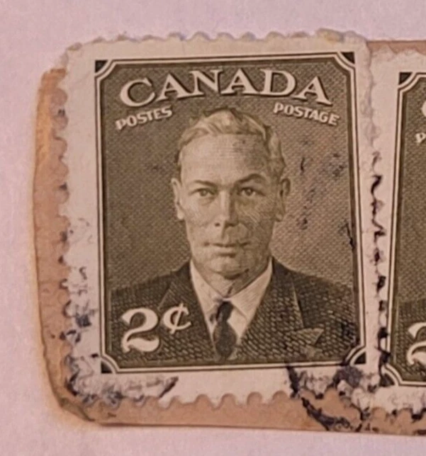 Canada Postage ~ King George ~ 2¢ Green Stamp (3) ~ Posted/Used ~ c.1950 - Image 2 of 4