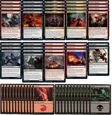 mtg red vampire cards Elite Rakdos Vampire Deck - Black Red - Very Powerful - 60 Card