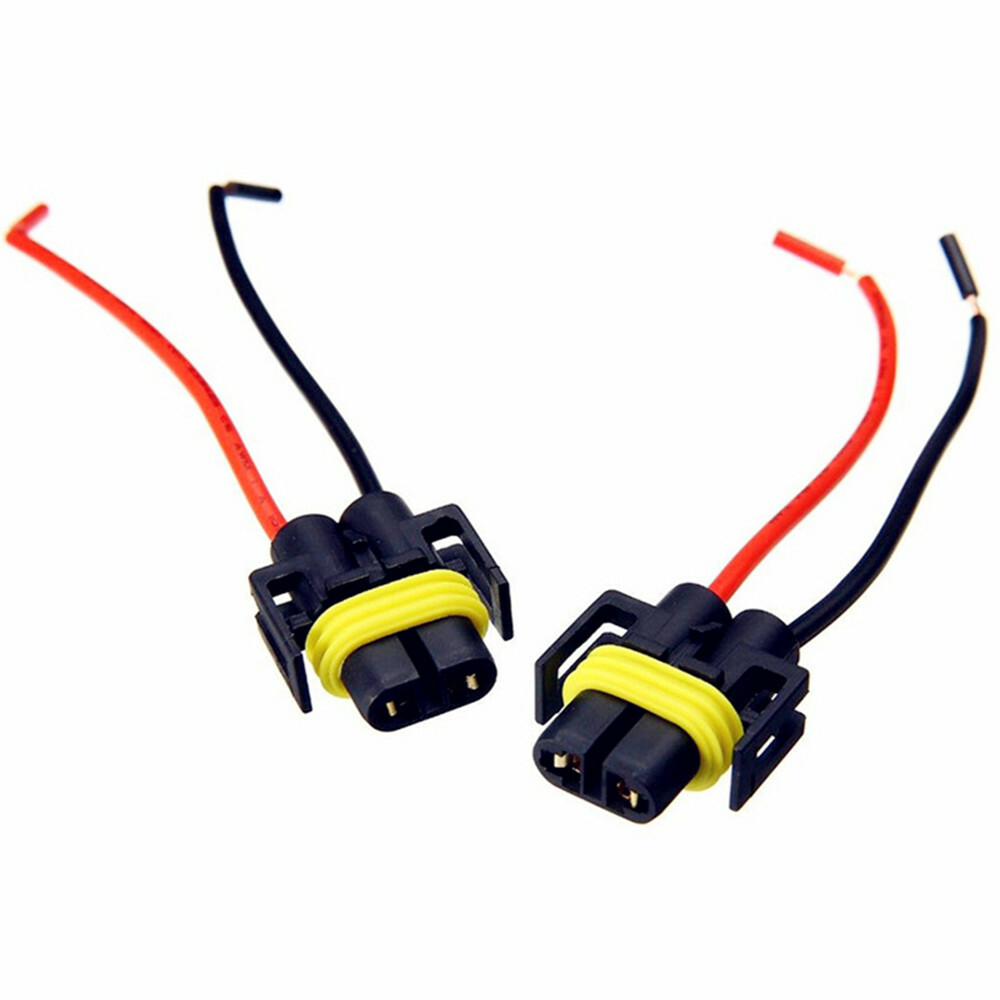 Wire Pigtail Female Two Harness Head Light Low Beam Bulb Connector