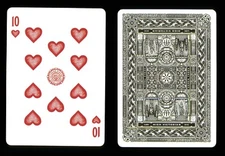 1 x playing card Theory11 High Victorian - 10 of Hearts ZT 39
