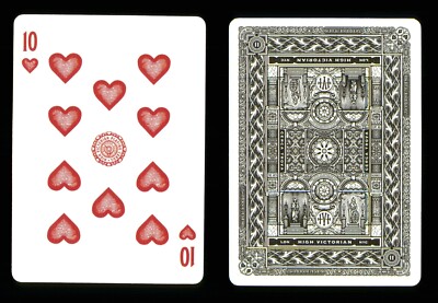 1 x Spielkarte Theory11 High Victorian - 10 of Hearts ZT 39