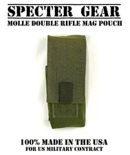 SPECTER GEAR 750-2 OD GREEN US MILITARY MOLLE DOUBLE 30 RIFLE MAG POUCH SHINGLE