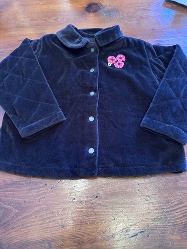 Vintage Y2K 90's Gymboree Black Velvet Girls Collates Jacket Size 4-5 - Picture 3 of 7