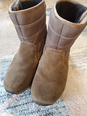 Girls 5 Merrell Jungle Moc Winter Snow Boots * Brown waterproof & WARM!